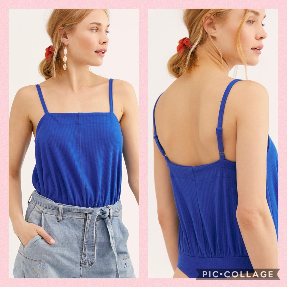 Free People Blue Marissa Bodysuit